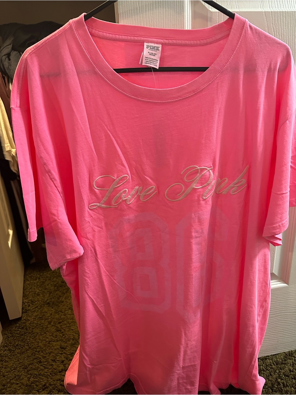 NWT Victoria’s Secret PINK Cotton Campus Tee T Shirt XL